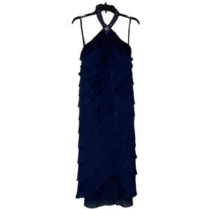 NWT Social Occasions Beaded Halter Formal Dress Size 12